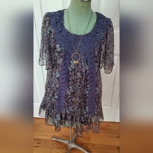 Boho pheasant top